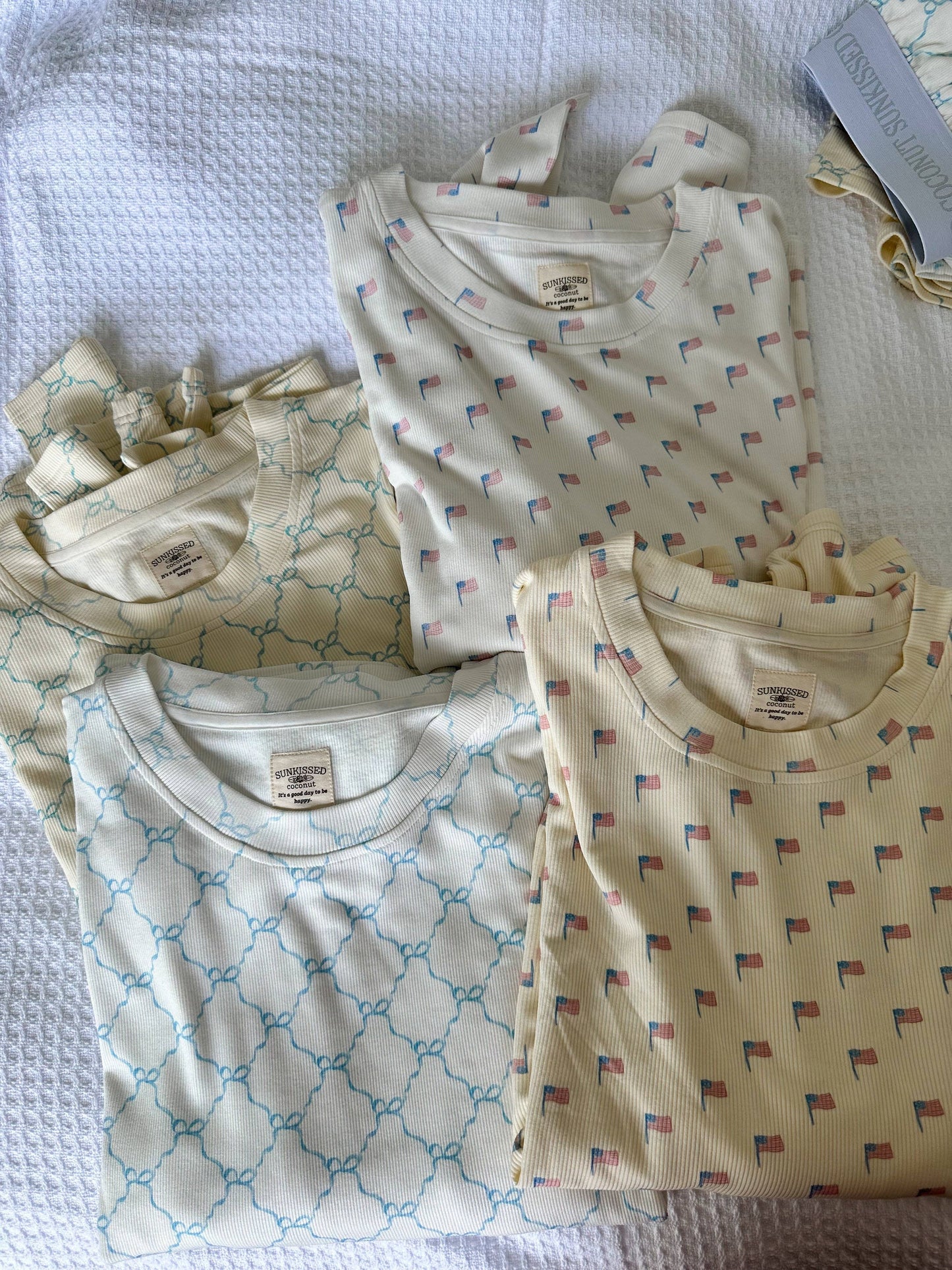 White American Flag Pajama Pattern Top