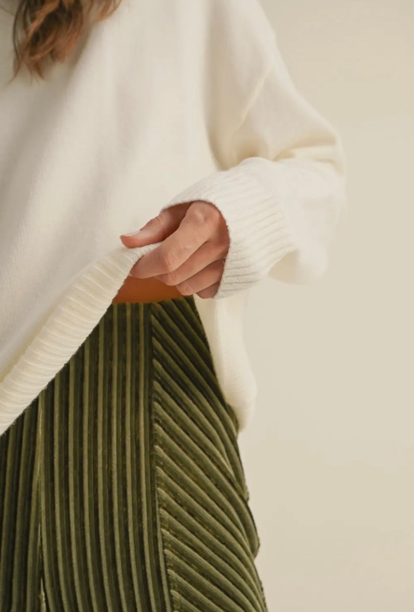 The Aspen Cozy Sweater- winter cream