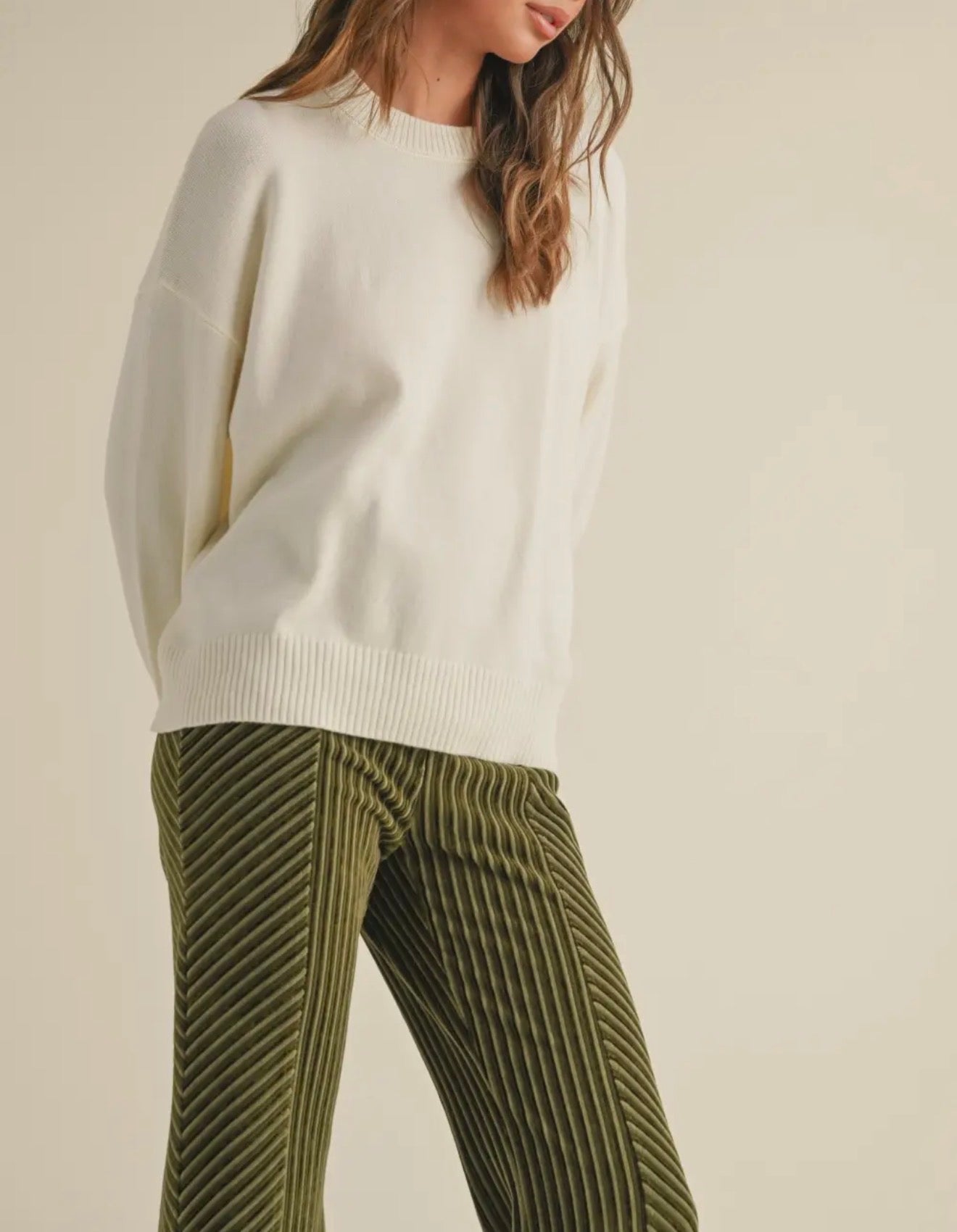 The Aspen Cozy Sweater- winter cream